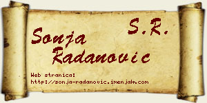 Sonja Radanović vizit kartica